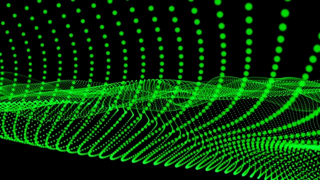 数字彩色波粒子背景视频素材