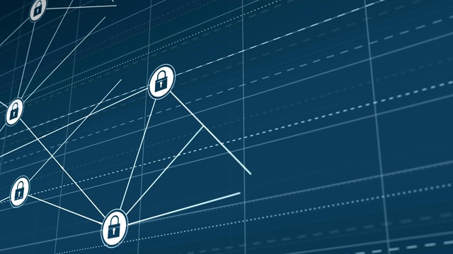 数字界面与锁定图标视频素材