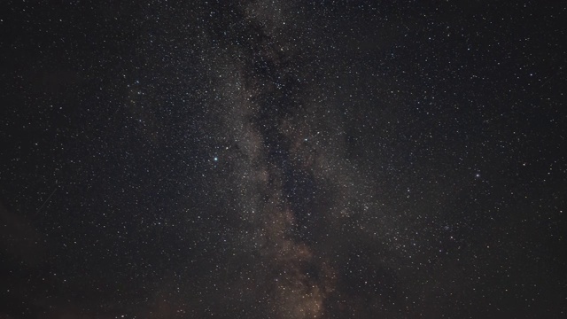 银河在夜空中运动的时间视频素材