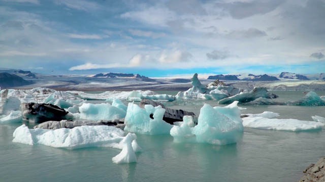 冰岛Jokulsarlon湖的美丽景色视频素材