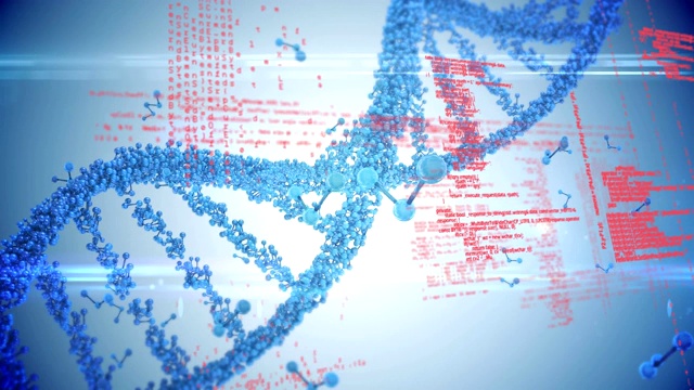 DNA螺旋的数字合成视频素材