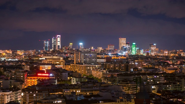 马德里夜景视频素材