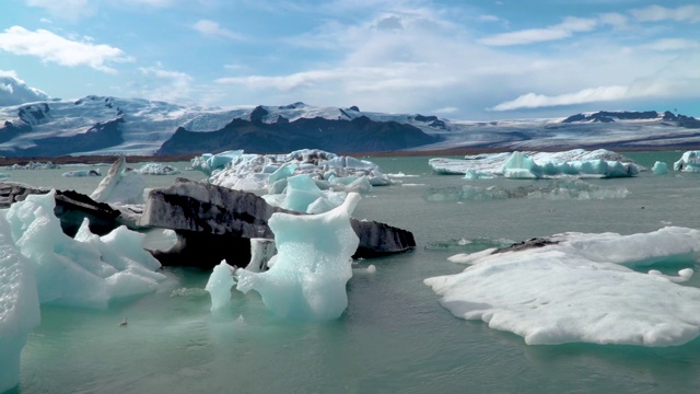 冰岛Jokulsarlon湖的美丽景色视频素材