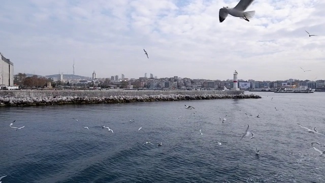 美丽的博斯普鲁斯海景。视频素材