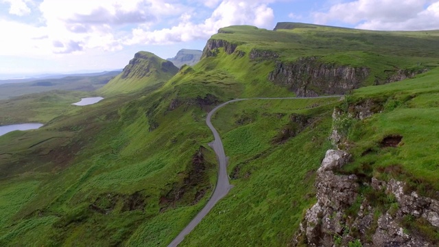 英国，苏格兰，Quiraing山谷的动态天空视频素材