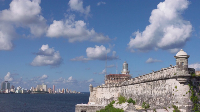 摩罗城堡(Castillo del Morro) /哈瓦那，古巴视频素材