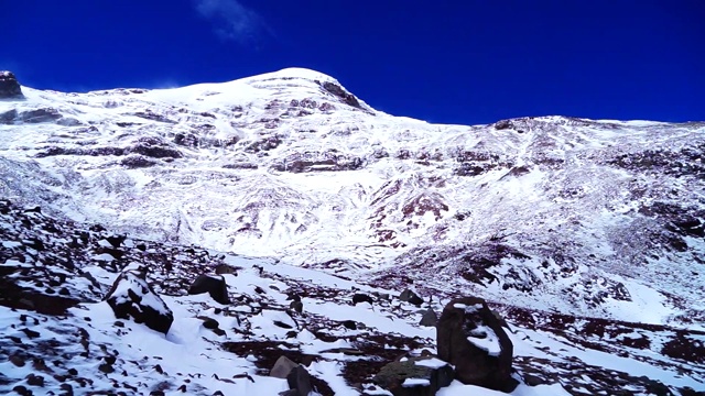 巨大的钦博拉索火山视频素材