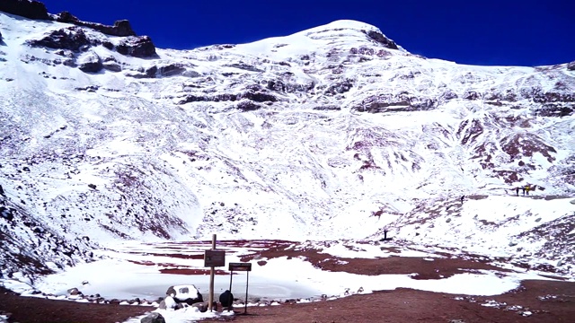 巨大的钦博拉索火山视频素材