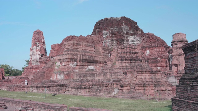 泰国大城府玛哈塔寺遗址视频素材