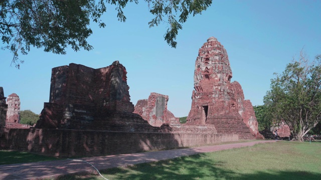 泰国大城府玛哈塔寺遗址视频素材