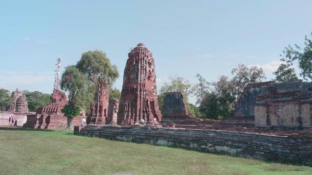 泰国大城府玛哈塔寺遗址视频素材