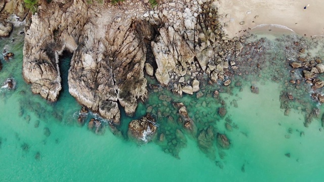 奈敦海滩鸟瞰图视频素材