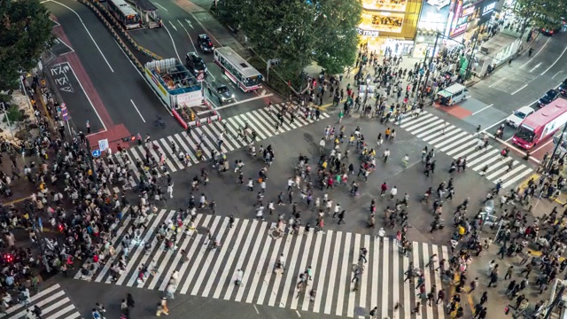 东京涉谷路口视频素材