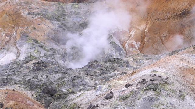 (4K分辨率)北海道地狱谷登别温泉视频素材