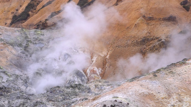 (4K分辨率)北海道地狱谷登别温泉视频素材