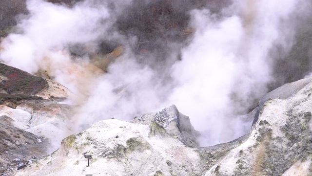 (4K分辨率)北海道地狱谷登别温泉视频素材