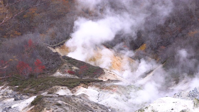 (4K分辨率)北海道地狱谷登别温泉视频素材