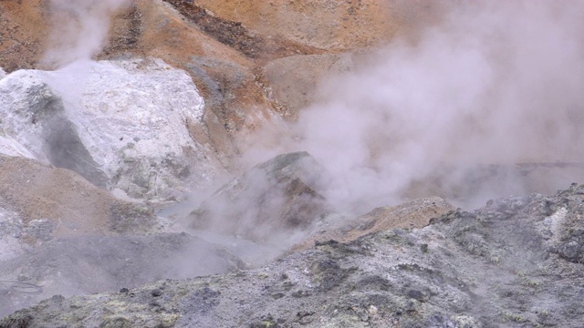 (4K分辨率)北海道地狱谷登别温泉视频素材