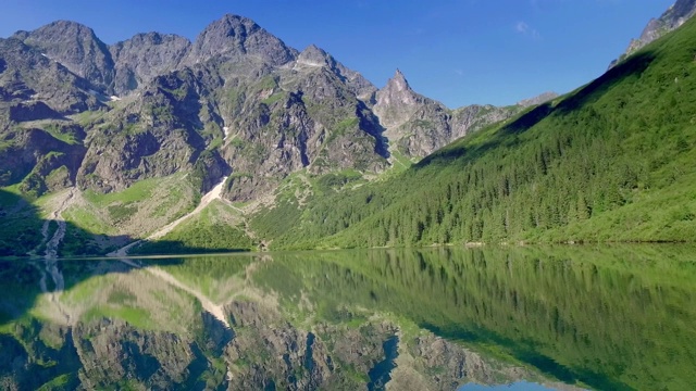 波兰塔特拉斯著名的高山湖泊视频素材