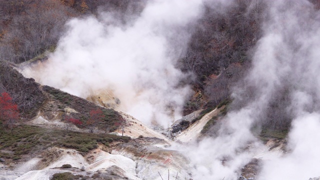 (4K分辨率)北海道地狱谷登别温泉视频素材