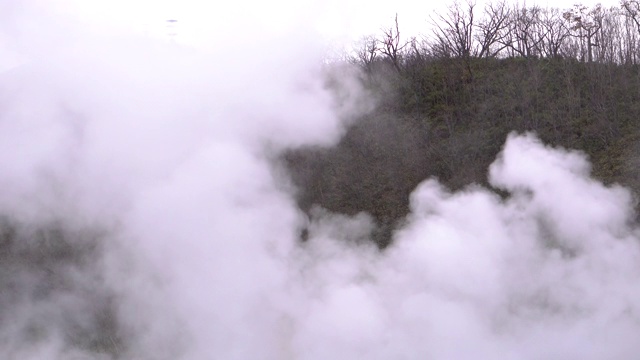 (4K分辨率)北海道地狱谷登别温泉视频素材