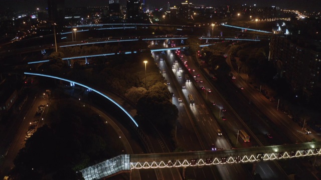 公路交汇处鸟瞰图视频素材