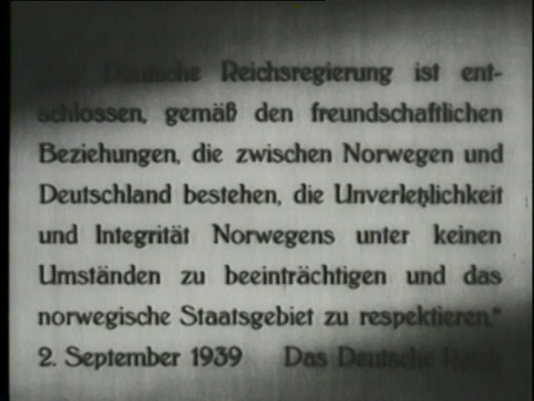 德国军队在维瑟行动中入侵挪威À_bung。视频素材