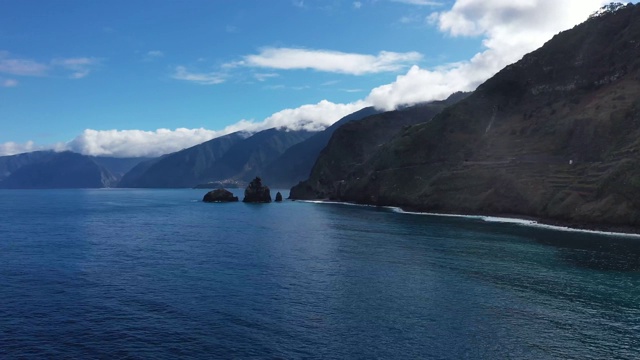 大西洋马德拉岛的海岸。视频素材