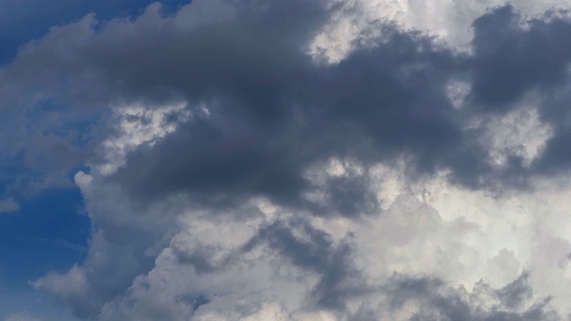 一个夏日里暴风雨云层的延时镜头。视频素材