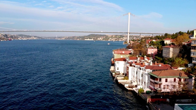 Kuzguncuk鸟瞰图/ Üsküdar - İstanbul视频素材