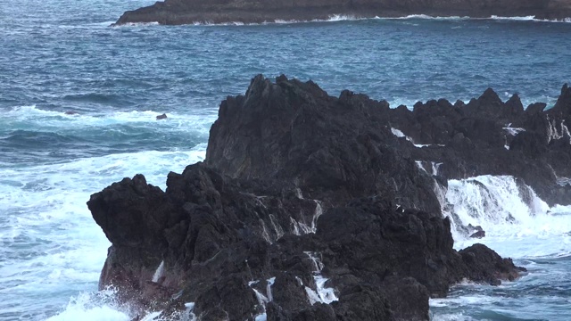 加那利群岛。大西洋和火山。视频素材