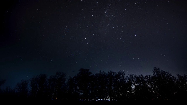 夜空中移动星星的时间间隔视频素材