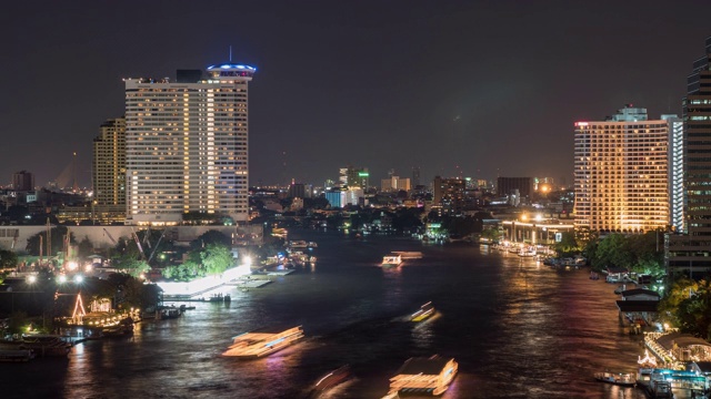 曼谷泰国夜晚时光流逝视频素材