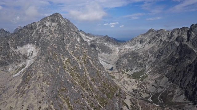 Gerlachov峰(Gerlachovsky stit)和高塔特拉斯山鸟瞰图，斯洛伐克视频素材