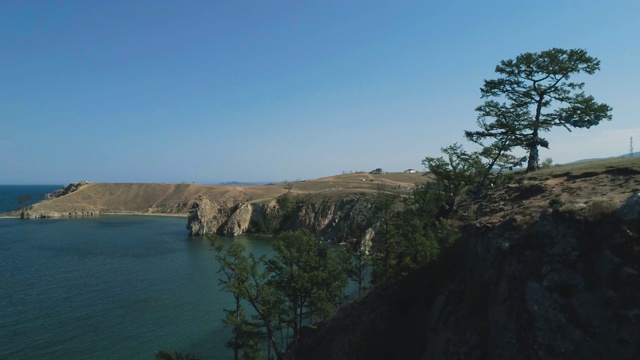 奥尔洪岛在夏季航拍视频素材