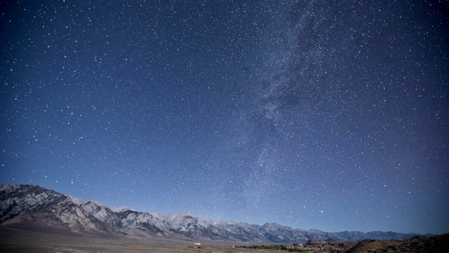 星星和银河夜时光流逝视频素材