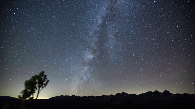 星星和银河夜时光流逝视频素材