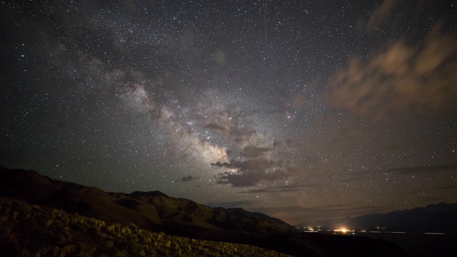 美丽的夜空时光流逝。视频素材