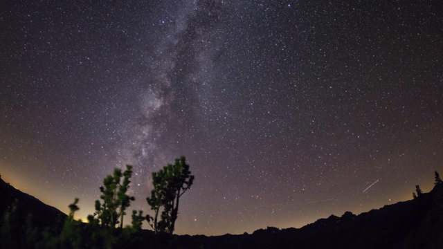 星星和银河夜时光流逝视频素材