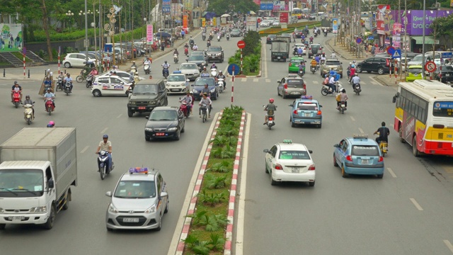 越南河内混乱的公路视频素材