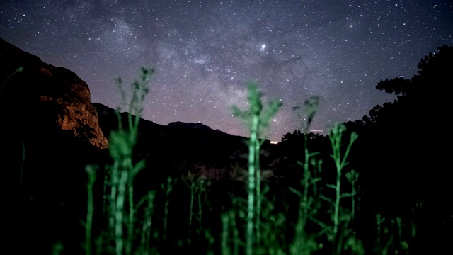 夜景后的银河视频素材