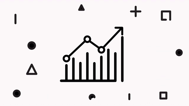 日益增长的图表动画视频素材