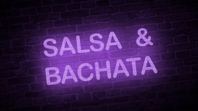 一个霓虹灯:Salsa & Bachata视频素材