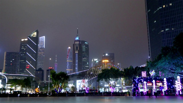 大城市夜景。中国一座大城市的夜景视频素材