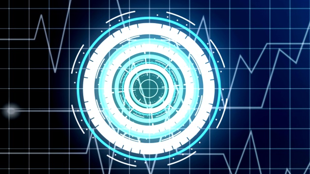 HUD未来显示脉冲通道，技术和科学，分析主题，信息图表元素和运动图形视频下载