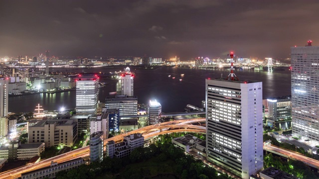 东京夜景的时间流逝视频素材