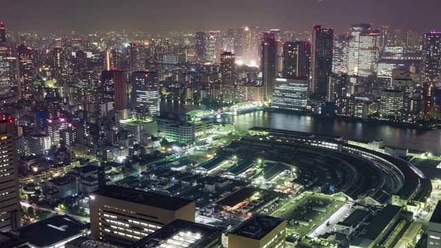 东京夜景的时间流逝视频素材