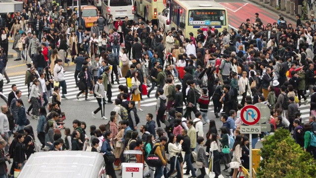 日本东京涩谷渡口视频素材