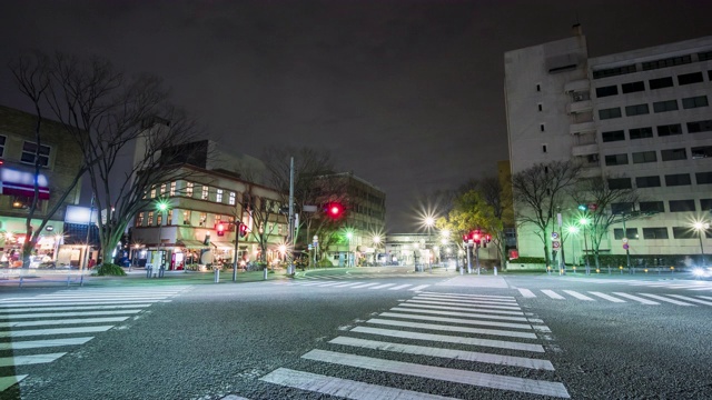 日本的十字路口。4 k延时视频素材