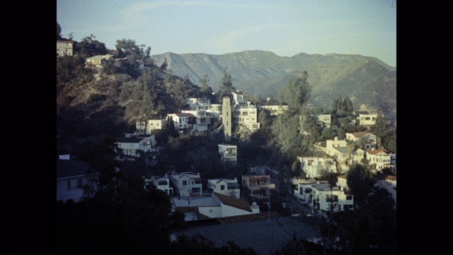 城市对山，洛杉矶，加州，美国视频素材